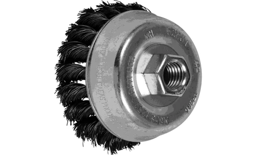 PFERD 82231 Knot Cup Brush | 3-1/2" Diameter | Carbon Steel Wire