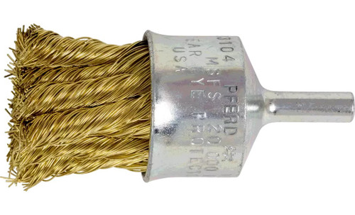 PFERD 83104 Knot Flared Cup End Brush | 1"Diameter | Brass Wire | Box of 10