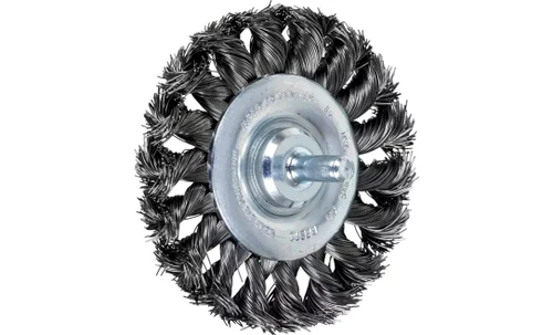 PFERD 82915 Knot Standard Twist Wheel Brush | 3" Diameter | Carbon Steel Wire | Box of 10