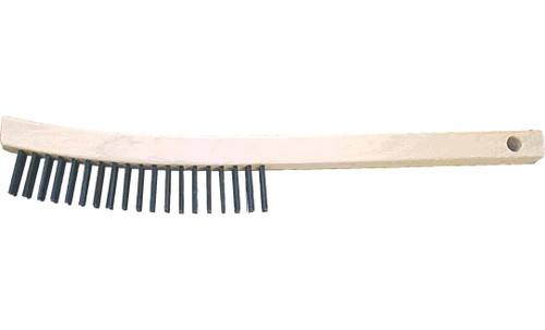PFERD 85002 Curved Handle Scratch Brush without Scraper | Carbon Steel Wire | Box of 12