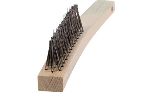 PFERD 85011 V-Groove Curved Handle Scratch Brush | Stainless Steel Wire | Box of 12