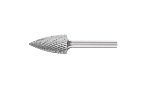 PFERD 24832 Carbide Bur | SCTI SG-6 | Tree Shape G with Pointed End | 1/4" Shank | Double Cut