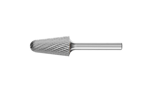 PFERD 25182 Carbide Bur | SCTI SG-6 | 14 Degree Taper Shape L with Radius End | 1/4" Shank | Double Cut
