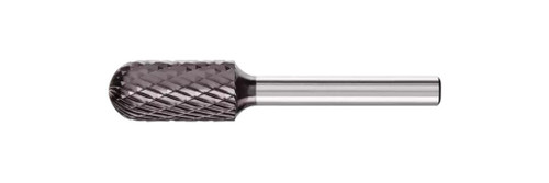 PFERD 25882 Carbide Bur | SCTI SC-5L6 | Cylindrical Shape C with Radius End | 1/4" Extended Shank | Double Cut