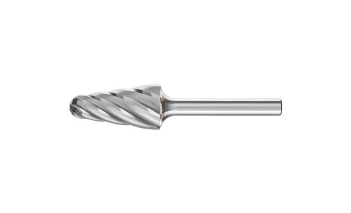 PFERD 25155 Carbide Bur | SCTI SL-3 | 14 Degree Taper Shape L with Radius End | 1/4" Shank | Aluminum Cut