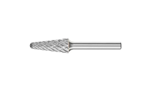 PFERD 25168 Carbide Bur | SCTI SL-4 | 14 Degree Taper Shape L with Radius End | 1/4" Shank | STEEL Cut