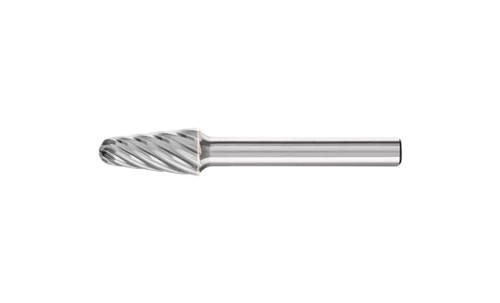 PFERD 25157 Carbide Bur | SCTI SL-3 | 14 Degree Taper Shape L with Radius End | 1/4" Shank | INOX Cut