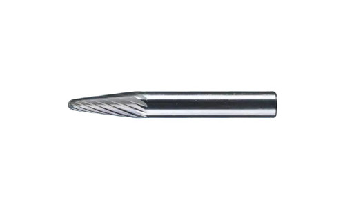 PFERD 25131 Carbide Bur | 1/4" Diameter | SCTI SL-1 | 14 Degree Taper Shape L with Radius End | Single Cut
