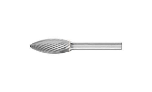 PFERD 24881 Carbide Bur | 1/2" Diameter | SCTI SH-5 | Flame Shape H | Single Cut