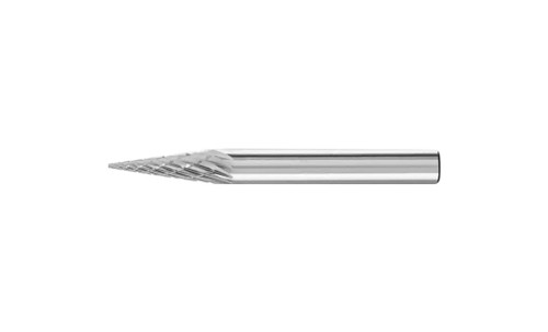 PFERD 25212 Carbide Bur | 1/4" Diameter | SCTI SM-2 | Cone Shape M with Pointed End | Double Cut