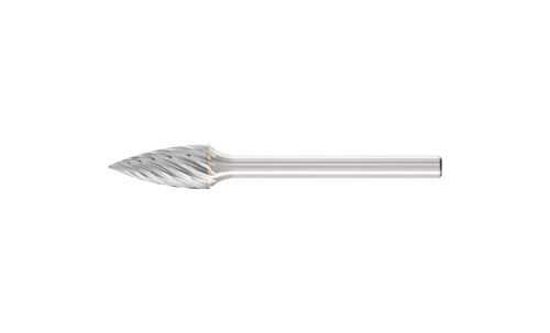 PFERD 23387 Carbide Bur | 1/4" Diameter | SCTI SG-51 | Tree Shape G with Pointed End | INOX Cut