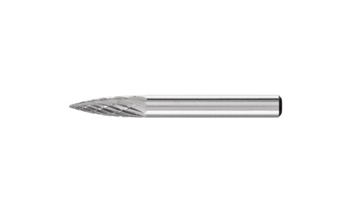 PFERD 25657 Carbide Bur | 1/4" Diameter | SCTI SH-1 | Flame Shape H | ALU Cut