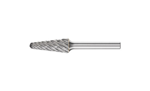 PFERD 25169 Carbide Bur | 1/2" Diameter | SCTI SL-4 | 14 Degree Taper Shape L with Radius End | CAST Cut