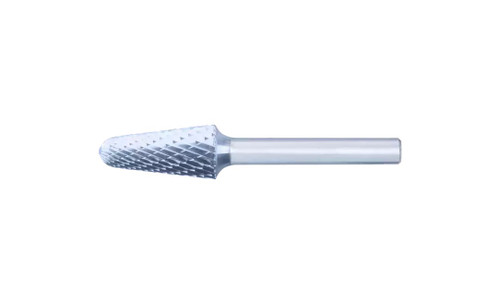 PFERD 27462 Carbide Bur | 1/2" Diameter | SCTI SL-4 | 14 Degree Taper Shape L with Radius End | Double HC-FEP Cut