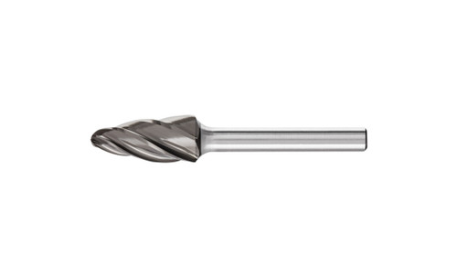 PFERD 27280 Carbide Bur | 1/2" Diameter | SCTI SF-5 | Tree Shape F with Radius End | ALU HC-NFE Cut
