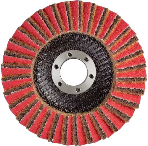 PFERD 43298 Polivlies Non-Woven Flap Disc | 7/8" Arbor Hole | 4-1/2" Diameter | 13,300 RPM | 180 M Grit Size | Sold by Box of 5