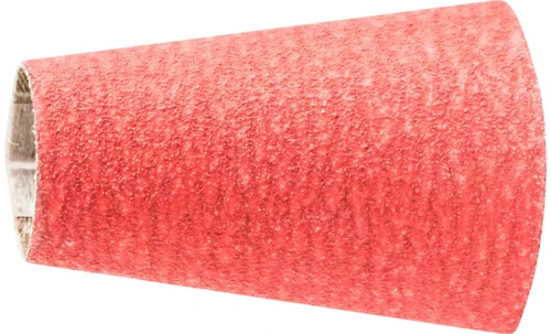 Pferd 41399 1-1/2" - 7/8" x 2-3/8" Abrasive Spiral Band | Tapered Shape | Ceramic Oxide CO-COOL | 120 Grit | Box of 100