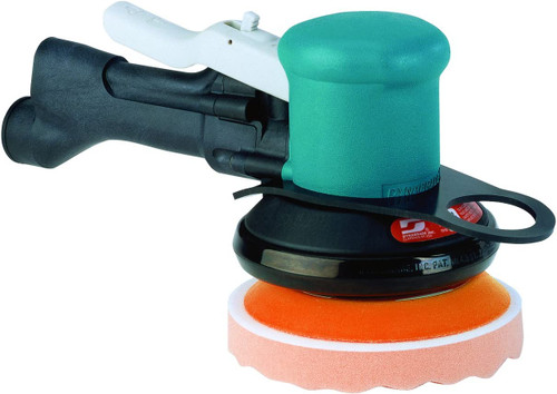 Dynabrade 58455 5" Dynabuffer Random Orbital Air Polisher | 0.21 HP | 5,500 RPM | 5/16"-24 Female Tool Thread | Rear Exhaust