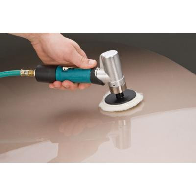 Dynabrade 51400 3" 7 Degree Offset Rotary Buffer | 0.4 HP | 3,200 RPM | 3/8"-24 Male Tool Thread | Rear Exhaust