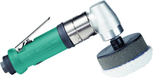 Dynabrade 53460 3" Right Angle Rotary Air Buffer | 0.4 HP | 3,200 RPM | 3/8"-24 Male Tool Thread | Rear Exhaust