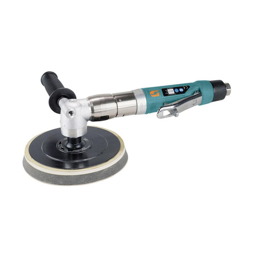 Dynabrade 51397 6"-8" Right Angle Two-Hand Rotary Air Buffer | 1 HP | 4,500 RPM | M14 Male Tool Thread | Safety-Lock Throttle