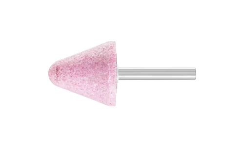 Pferd 31031 A4 Vitrified Mounted Point | 1/4" Shank | Aluminum Oxide 30 Grit | Steel Edge | 1-1/4" Point Diameter | Box of 5
