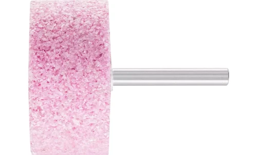 Pferd 34517 W242 Vitrified Mounted Point | 1/4" Shank | Aluminum Oxide 30 Grit | Steel Edge | 2" Point Diameter | Box of 5