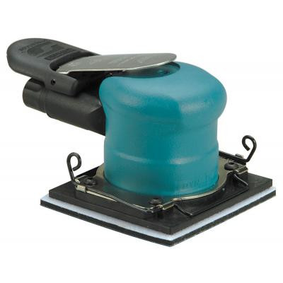Dynabrade 57920 Dynabug "Model T" Orbital Sander | 20,000 RPM | 4" x 4-5/16" Pad Size | 3/32" Orbit | Non-Vacuum with Clips | Rear Exhaust