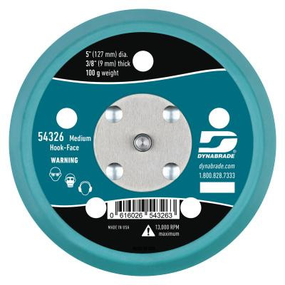 Dynabrade 54326 Vacuum Disc Pad | 5" Pad Size | 3/8" Thickness | Short Nap | Medium Density