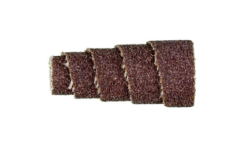Pferd 41820 1/2" x 1" Poliroll Cartridge Roll | Conical Shape | 1/8" Arbor Hole Full Taper | Aluminum Oxide 120 Grit | Box of 50