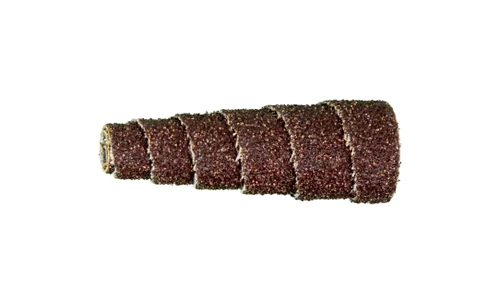 Pferd 41882 3/4" x 2" Poliroll Cartridge Roll | Conical Shape | 3/16" Arbor Hole Full Taper | Aluminum Oxide 60 Grit | Box of 50