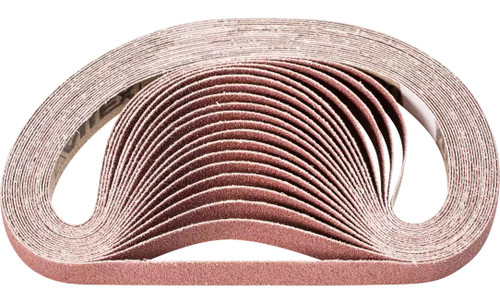 Pferd 49036 1/2" x 18" Coated File Belt | Aluminum Oxide 80 Grit | Box of 50