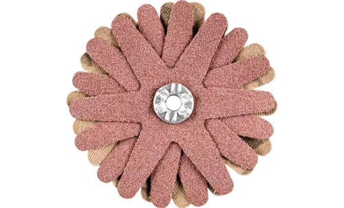 Pferd 44021 2-1/4" Polistar Tube Flap Wheel | 6,350 Max. RPM | 4mm Bore | Aluminum Oxide 120 Grit | Box of 10