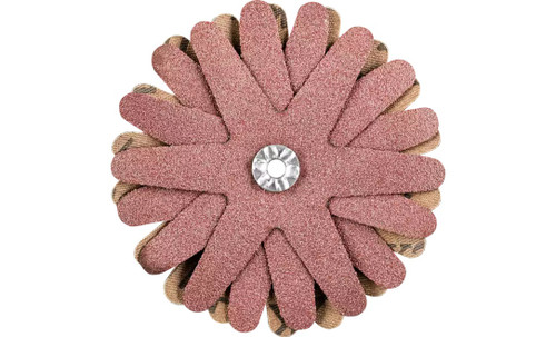 Pferd 44031 3-1/8" Polistar Tube Flap Wheel | 4,750 Max. RPM | 4mm Bore | Aluminum Oxide 120 Grit | Box of 10