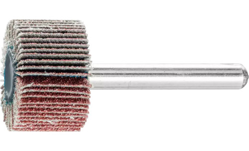 Pferd 45173 1" x 5/8" Mounted Flap Wheel | 1/4" Shank | 25,000 Max. RPM | Aluminum Oxide 80 Grit | Box of 10