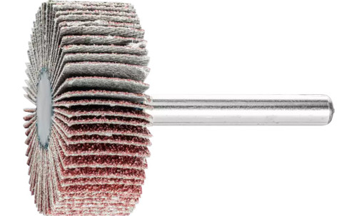 Pferd 45244 1-1/2" x 1/2" Mounted Flap Wheel | 1/4" Shank | 23,000 Max. RPM | Aluminum Oxide 40 Grit | Box of 10
