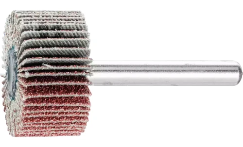 Pferd 45228 1-3/8" x 5/8" Mounted Flap Wheel | 1/4" Shank | 23,000 Max. RPM | Aluminum Oxide 120 Grit | Box of 10