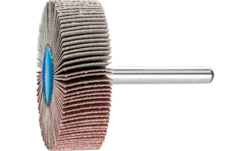 Pferd 45253 2" x 1/2" Mounted Flap Wheel | 1/4" Shank | 23,000 Max. RPM | Aluminum Oxide 120 Grit | Box of 10