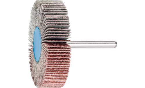 Pferd 45264 2-1/2" x 1/2" Mounted Flap Wheel | 1/4" Shank | 23,000 Max. RPM | Aluminum Oxide 60 Grit | Box of 10