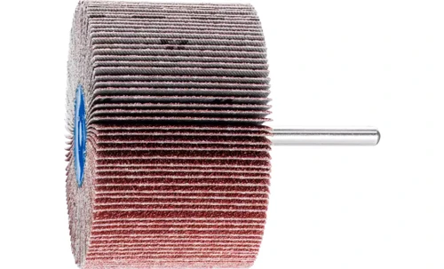 Pferd 45214 3" x 2" Mounted Flap Wheel | 1/4" Shank | 6,000 Max. RPM | Aluminum Oxide 60 Grit | Box of 10