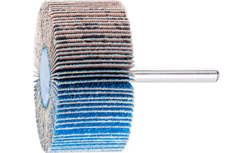 Pferd 45479 2-1/2" x 1" Mounted Flap Wheel | 1/4" Shank | 23,000 Max. RPM | Zirconia Z-COOL 120 Grit | Box of 10