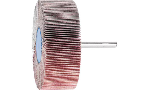 Pferd 45297 3" x 1" Mounted Flap Wheel | 1/4" Shank | 20,000 Max. RPM | Ceramic Oxide 120 Grit | Box of 10