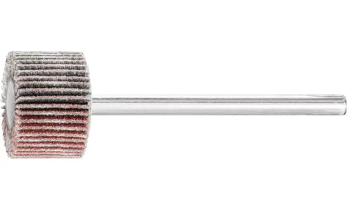 Pferd 45091 5/8" x 3/8" Mini Mounted Flap Wheel | 1/8" Shank | 50,000 Max. RPM | Aluminum Oxide 60 Grit | Box of 10