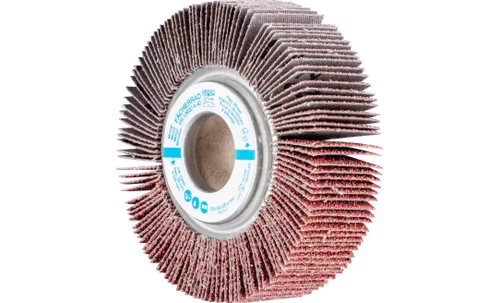 Pferd 45530 4" x 1" Unmounted Flap Wheel | 1" Arbor Hole | 9,500 Max. RPM | Aluminum Oxide 40 Grit | Box of 2