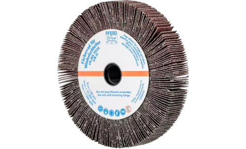 Pferd 45753 4-1/2" x 3/4" Unmounted Flap Wheel | 5/8-11" Thread | Aluminum Oxide 60 Grit | Box of 2
