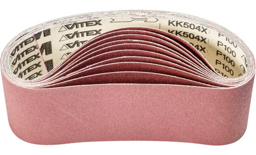 Pferd 49364 4" x 24" Abrasive Coated Portable Belt | Aluminum Oxide 100 Grit | Box of 10