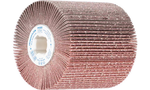 Pferd 45781 4" x 4" Flap Drum | Coated | 3/4" Keyed Arbor Hole | Aluminum Oxide 60 Grit
