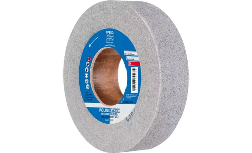 Pferd 48219 8" x 2" Non Woven Polinox Convolute Wheel | 3,850 Max. RPM | Silicon Carbide Fine Grit | Hard | 9SF