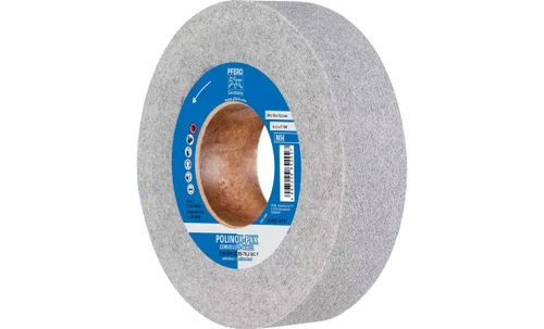 Pferd 48218 8" x 2" Non Woven Polinox Convolute Wheel | 3,850 Max. RPM | Silicon Carbide Fine Grit | Medium Hard | 8SF