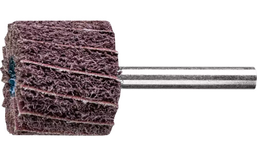 Pferd 46196 1" x 1" Non Woven Polinox Mounted Flap Wheel | 20,000 Max. RPM | Aluminum Oxide 100 Grit | PNZ Type | 1/4" Shank Diameter